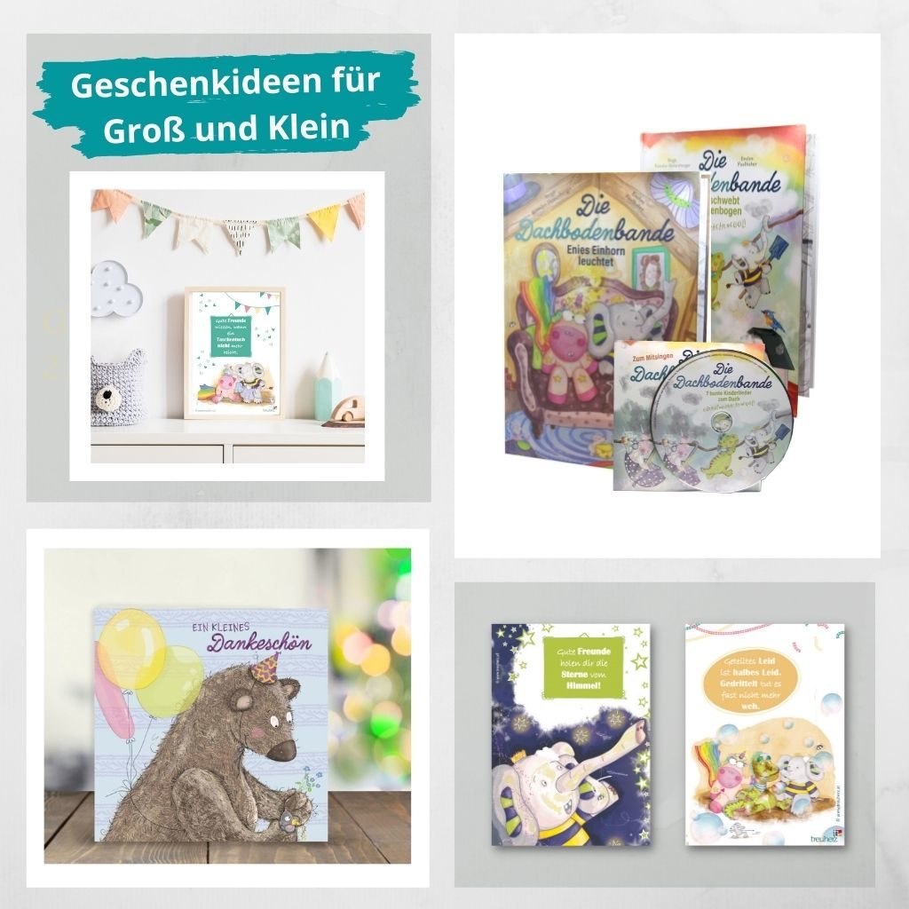 Geschenkideen für Groß und Klein sowie regionale Geschenke aus Österreich gibt es im Onlineshop von Treuherz